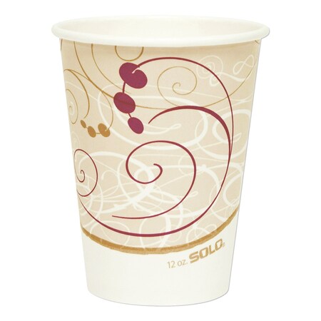 Dart Hot Cups, Symphony Design, 12oz, Beige, PK1000 PK 412SM-J8000
